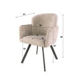 Dining room chairs - Set of 2 Modern dining room chairs Luma Hoven Rich Sand - Dimehouse