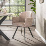 Dining room chairs - Set of 2 Modern dining room chairs Luma Hoven Rich Sand - Dimehouse