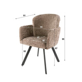 Dining room chairs - Set of 2 Modern dining room chairs Luma Hoven Rich Champagne - Dimehouse