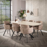 Dining room chairs - Set of 2 Modern dining room chairs Luma Hoven Rich Champagne - Dimehouse