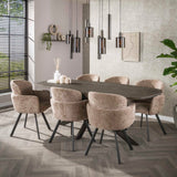 Dining room chairs - Set of 2 Modern dining room chairs Luma Hoven Rich Champagne - Dimehouse