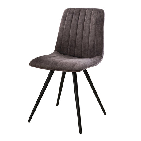 Dining room chairs - Dining room chair Sadie Velvet Gray - Without Armrests - Dimehouse