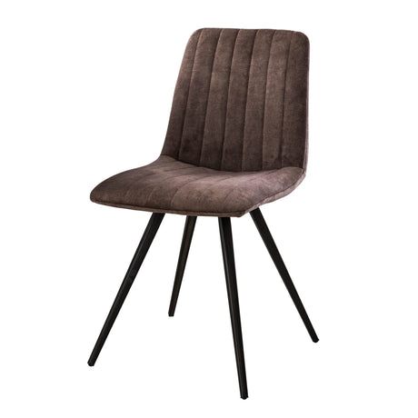 Sadie Velvet Taupe Dining Chair - Without Armrests 