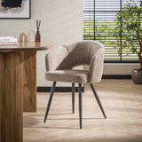 Dining room chairs - Modern Dining room chair Sand Cargo Tissee Fabric - Dimehouse