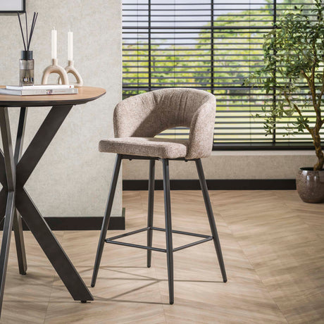 Bar Stools - Set of 2 Bar Stools Alba Tissee Cargo Sand - Dimehouse