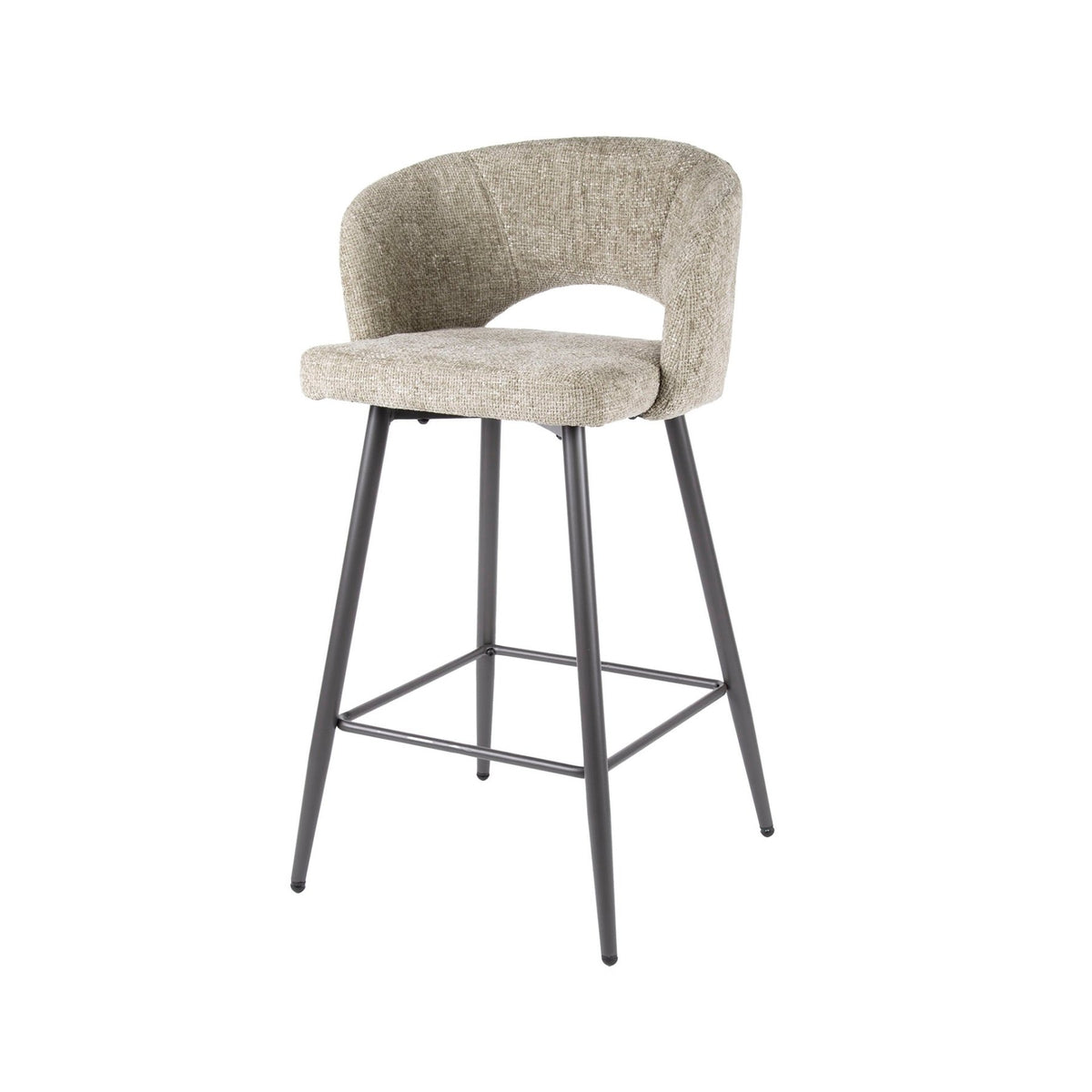 Bar Stools - Modern Bar Stool Sand Alba Tissee Cargo Fabric - Dimehouse