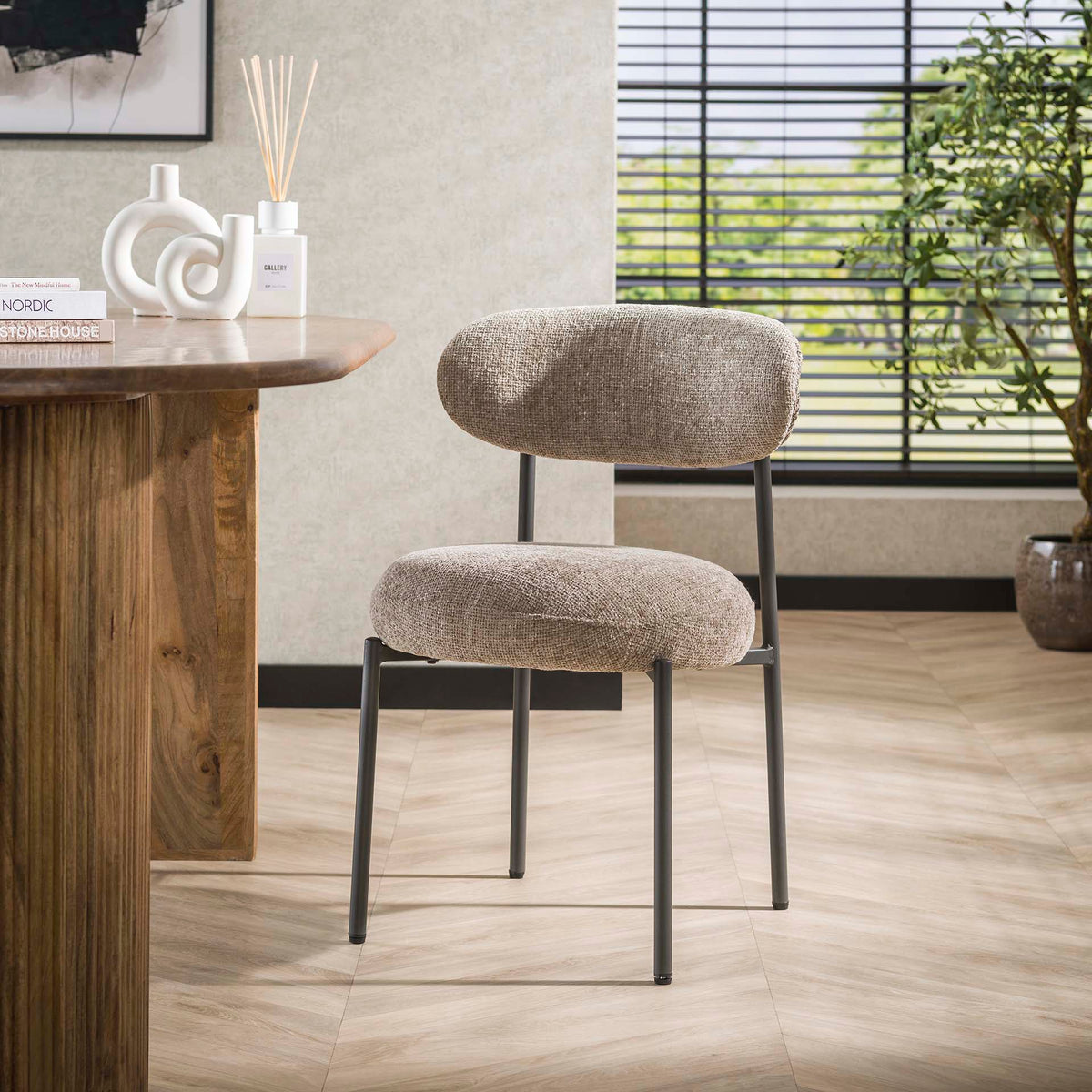 Dining room chairs - Set of 2 dining room chairs Aero Tissee Cargo Sand - Dimehouse