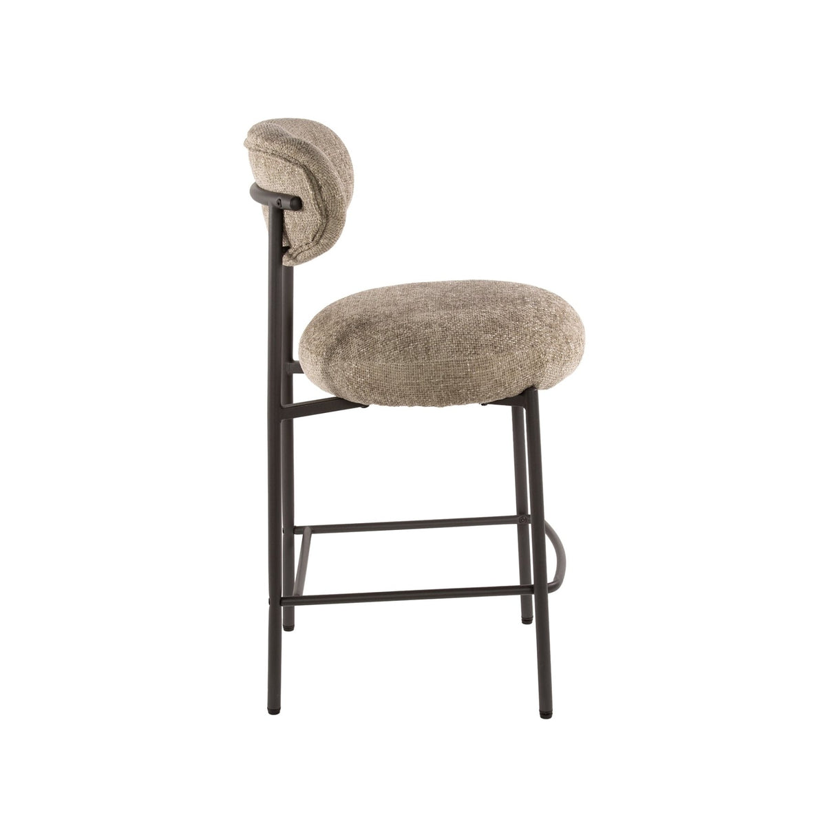 Bar stools - Modern Bar stool Ronda Cargo sand fabric - 67 seat height - Dimehouse
