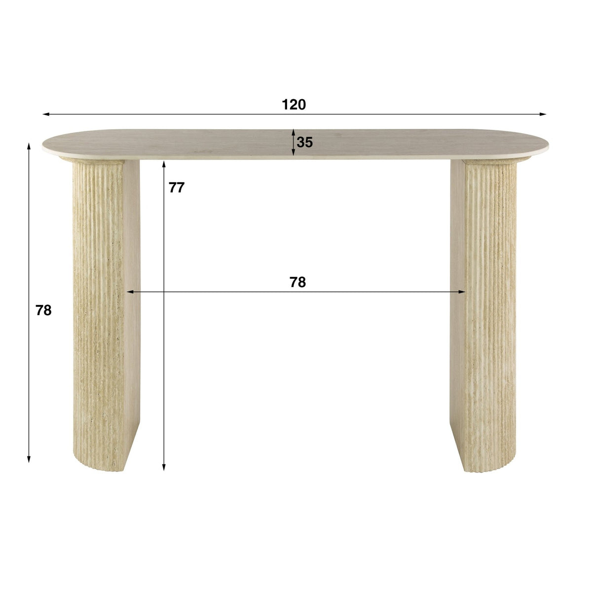 Dressing tables - Archon Modern Dressing Table Ceramic Travertine 120 cm - Dimehouse