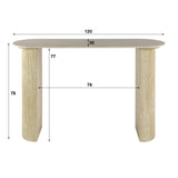 Dressing tables - Archon Modern Dressing Table Ceramic Travertine 120 cm - Dimehouse