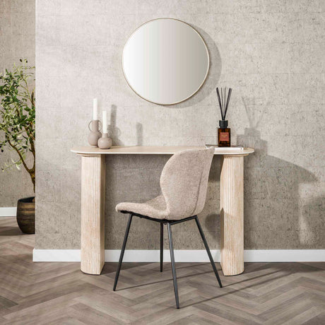 Dressing tables - Archon Modern Dressing Table Ceramic Travertine 120 cm - Dimehouse