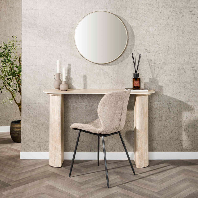 Dressing tables - Archon Modern Dressing Table Ceramic Travertine 120 cm - Dimehouse