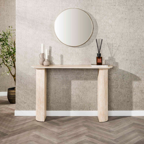 Dressing tables - Archon Modern Dressing Table Ceramic Travertine 120 cm - Dimehouse
