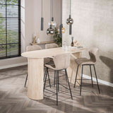 Bar tables - Archon Modern Bar Table Ceramic Travertine 178x70 cm - Dimehouse
