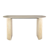 Bar tables - Archon Modern Bar Table Ceramic Travertine 178x70 cm - Dimehouse