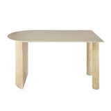 Dining tables - Archon Modern Dining Table Ceramic Travertine 140x80 cm - Dimehouse