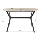 Bar tables - Archon Modern Danish Oval Bar table Ceramic Travertine 140 cm - Dimehouse