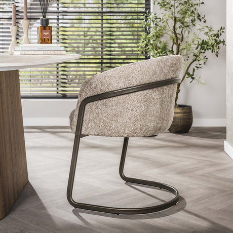 Dining room chairs - Set of 2 dining room chairs Reno Hoven sand fabric - Dimehouse