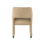 Dining room chairs - Set of 2 Dining room chairs Capri Jaroq sand Fabric on wheels - Dimehouse