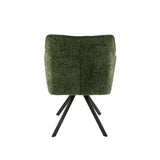 Dining room chairs - Dining room chair Lino Green Rotatable - Dimehouse