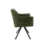 Dining room chairs - Dining room chair Lino Green Rotatable - Dimehouse
