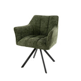 Dining room chairs - Dining room chair Lino Green Rotatable - Dimehouse