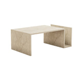 Coffee tables - Coffee table Rectangular Travertine - 87x50 cm - Mebo - Dimehouse