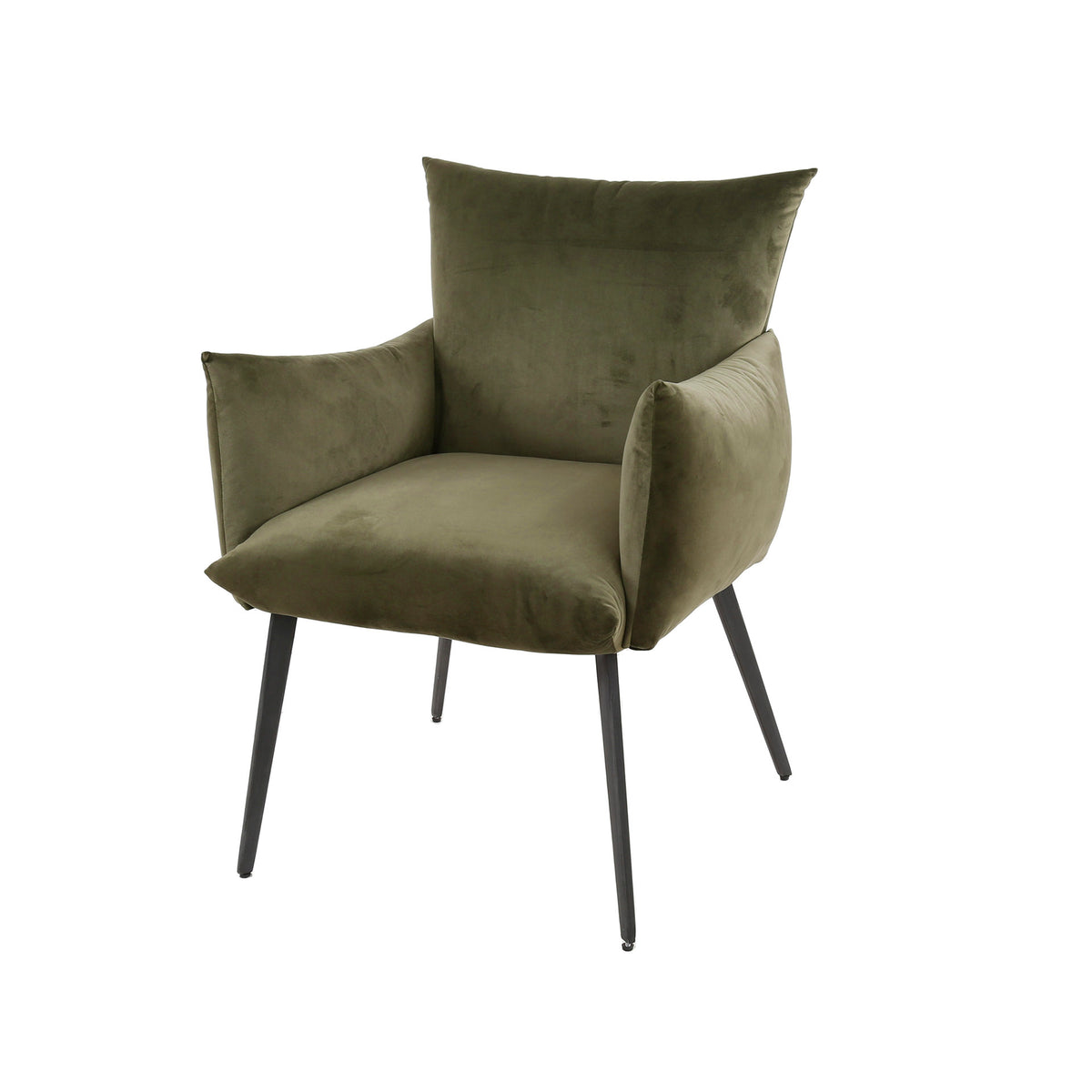 Dining room chairs - Marlow dining room armchair velvet green - Dimehouse