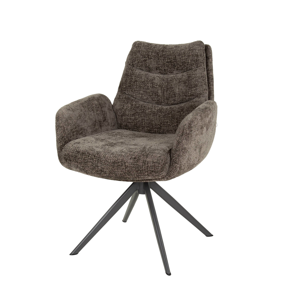 Dining room chairs - Dining room chair Elite Taupe Chenille Fabric Rich Rotatable - Dimehouse