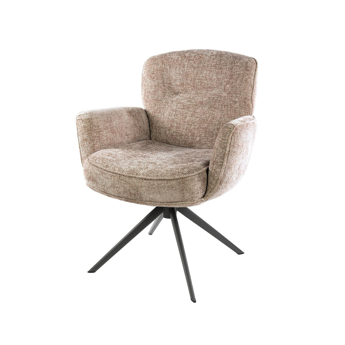 Dining room chairs - Set of 2 dining room chairs Savona swivel Hoven rich sand - Dimehouse
