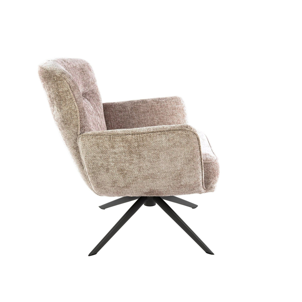 Armchairs - Savona swivel armchair Hoven Rich Fabric Sand - Dimehouse