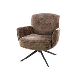 Armchairs - Savona swivel armchair Hoven Rich Fabric Champagne - Dimehouse
