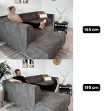 Sofas - Industrial corner sofa anthracite eco - leather Brisbane - left - Dimehouse