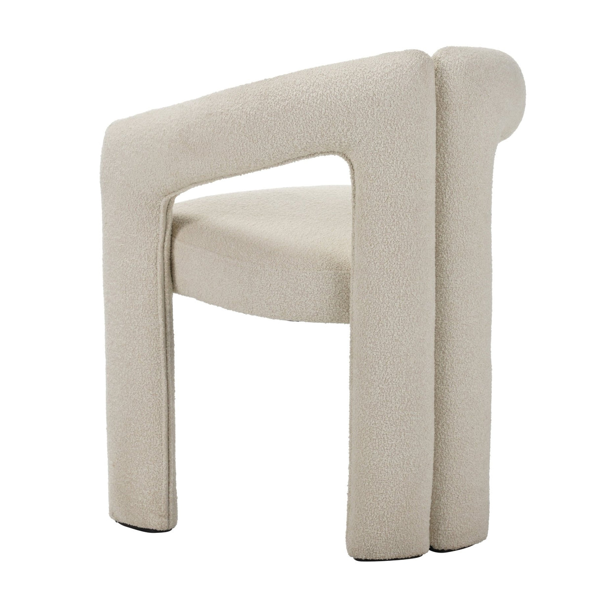 Dining room chairs - Design Dining room chair Beige Bouclé Maro - Full Fabric - Dimehouse