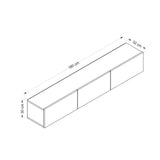 TV Furniture - TV Furniture Set Rigel White Melamine 180x30x32 cm - Dimehouse