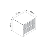 Bedside tables - Bedside table Kale Luxury Anthracite Melamine 45x53x45 cm - Dimehouse