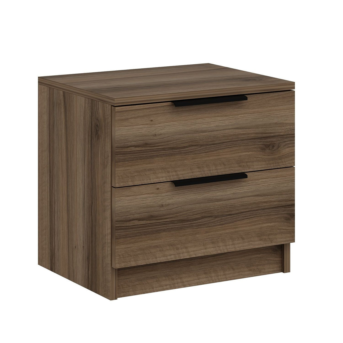 Bedside tables - Bedside table Kala Plus Walnut Melamine 54x40x47 cm - Dimehouse