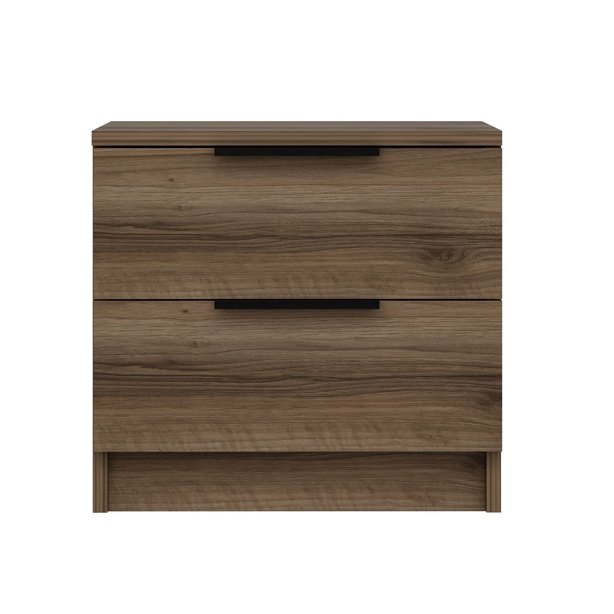 Bedside tables - Bedside table Kala Plus Walnut Melamine 54x40x47 cm - Dimehouse