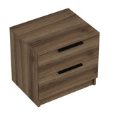 Bedside tables - Bedside table Kala Plus Walnut Melamine 54x40x47 cm - Dimehouse
