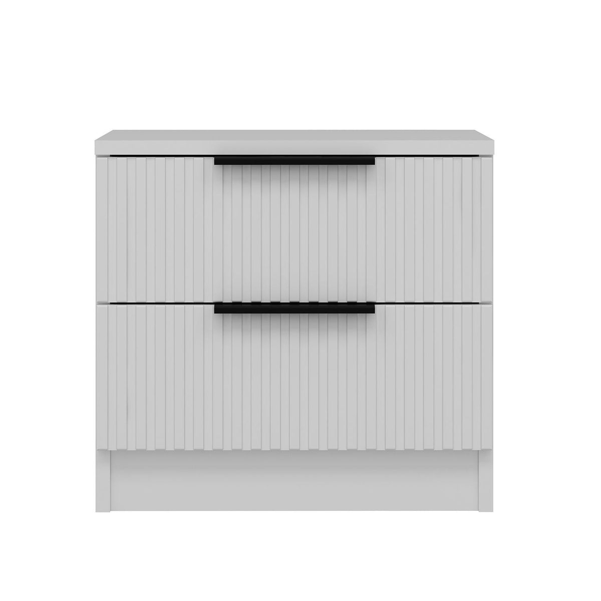 Bedside tables - Bedside table Kala Plus White Melamine 50x47x40 cm - Dimehouse