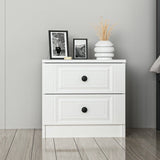 Bedside tables - Bedside table Bare White Melamine 50x47x40 cm - Dimehouse