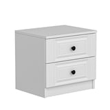 Bedside tables - Bedside table Bare White Melamine 50x47x40 cm - Dimehouse