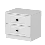 Bedside tables - Bedside table Bare White Melamine 50x47x40 cm - Dimehouse