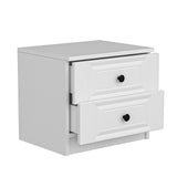 Bedside tables - Bedside table Bare White Melamine 50x47x40 cm - Dimehouse