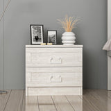 Bedside tables - Bedside table Bare White Melamine 54x40x47 cm - Dimehouse