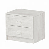 Bedside tables - Bedside table Bare White Melamine 54x40x47 cm - Dimehouse