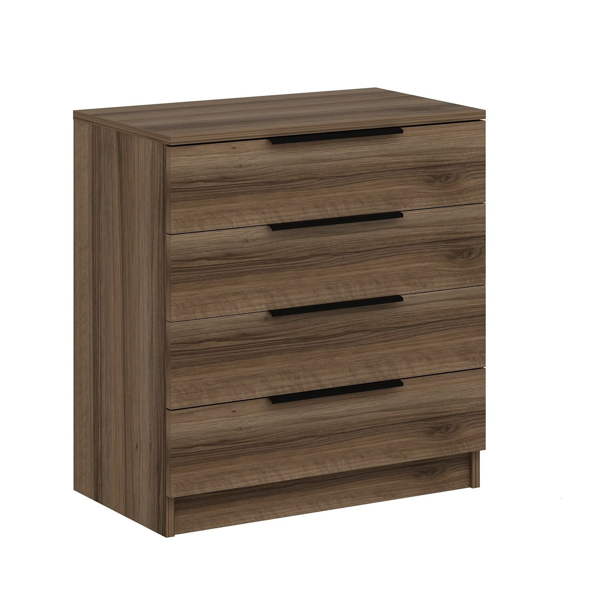 Chests of drawers - Chest of drawers Kala Plus Walnut Melamine 73x77x42 cm - Dimehouse