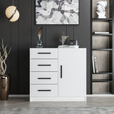 Chests of drawers - Chest of drawers Bare White Melamine 90x85x47 cm - Dimehouse
