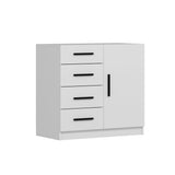 Chests of drawers - Chest of drawers Bare White Melamine 90x85x47 cm - Dimehouse