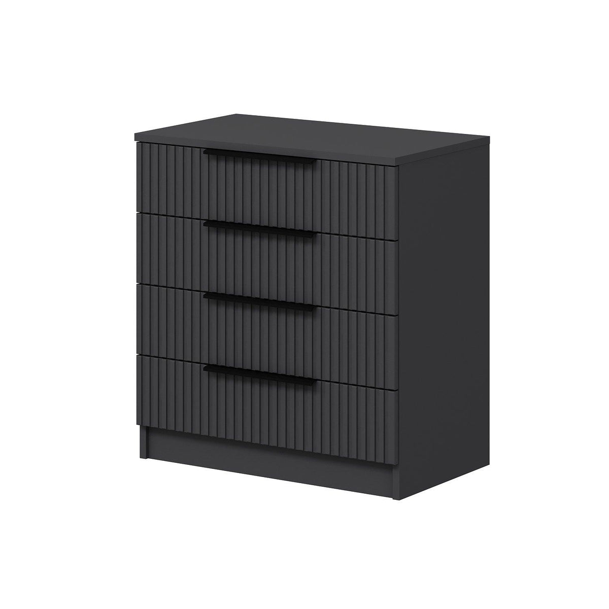 Chests of drawers - Chest of drawers Kale Anthracite Melamine 72x77x42 cm - Dimehouse